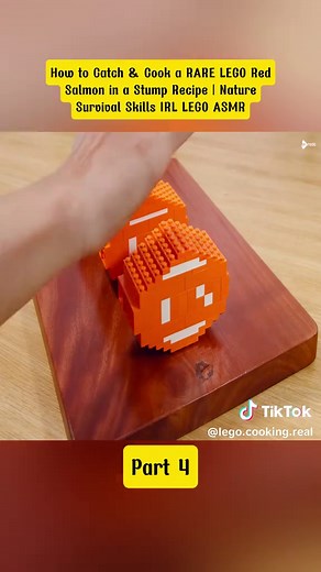 Catching and Cooking a Rare LEGO Red Salmon