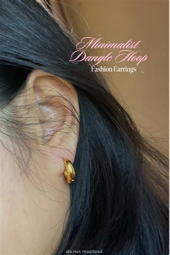 Stylish Minimalist Dangle Hoop Earrings