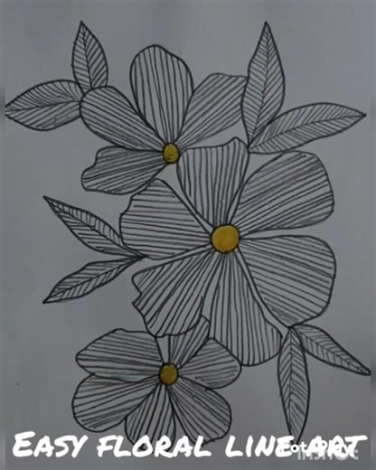 #easy#floral#line#art#artwork#lineart#flower#floraldesign#floralart#tutorial#shorts#short#simple