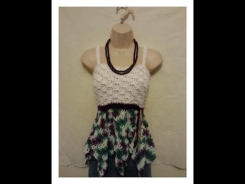Crochet Cute Womens Top Blouse Shirt Dress #TUTORIAL #224 Bagoday Crochet