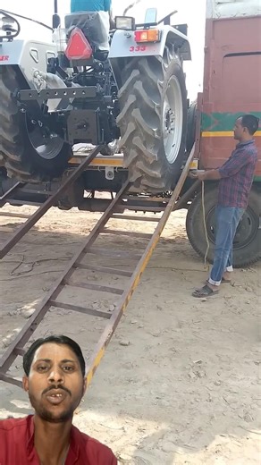 Eicher 333 new tractor unloading #farming #eicher #tractor #viralvideo #shorts