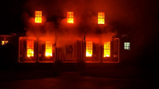 95K views · 402 reactions | The "house fire" has puzzled social media and a local community this Halloween, but no need to alert authorities. Hear from the homeowner about the creepy illusion. | Detroit Free Press | Facebook