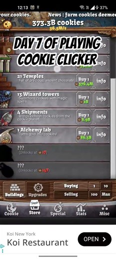 Day 7 of Playing Cookie Clicker!!!#wow #cool