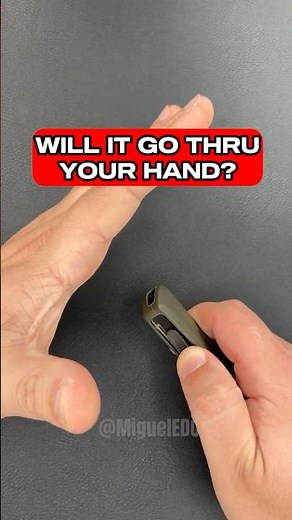 Will An OTF Knife Go Thru Your Hand?! #switchblade #otf #knife #blades #shorts