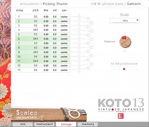 KOTO 13 Version 2 - Virtuoso Japanese Series by Sonica Instruments - Kontakt Instrument Plugin VST3 Audio Unit AAX