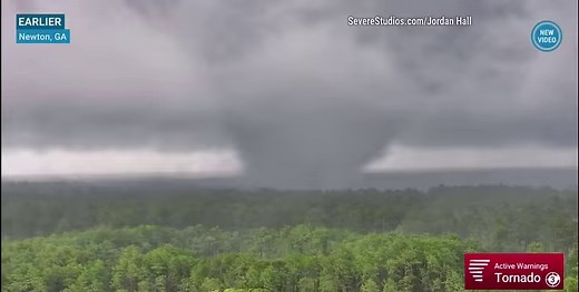 12K views · 334 reactions | WATCH: This powerful tornado was filmed in Newton, Georgia earlier today. We're LIVE through 9/8c tonight with the latest on severe weather. | The Weather Channel | Facebook
