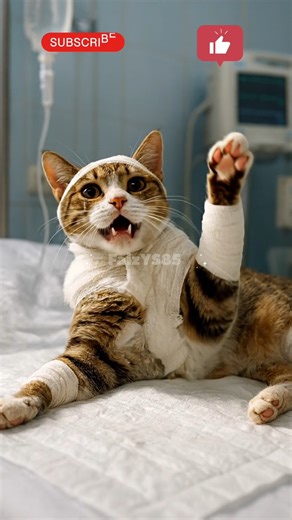 Injured Calico Cat Crying in the Animal Hospital Bed 😿💔#cat #catlovers #shorts #catshorts