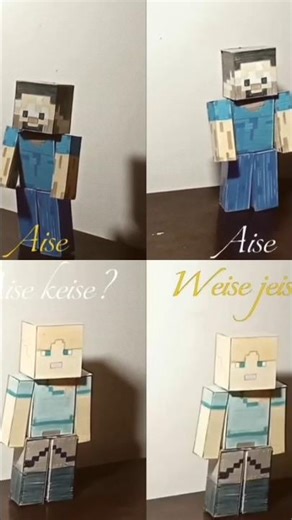 😱DIY paper craft minecraft steve #shorts #minecraft #steve #youtubeshorts#shortsfeed #beststeve#art