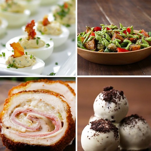 704K views · 3.6K reactions | Here are 4 delicious recipes that are PERFECT for your next dinner party Get recipes, food quizzes, cooking hacks, and more sent to your inbox 4x/week. Sign up for the Tasty newsletter https://bzfd.it/2BwmYsd | Tasty | Facebook