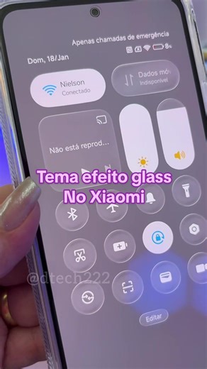 Personalização com Tema Efeito Glass no Redmi Note 14 5G