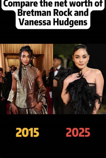 Compare the net worth of Bretman Rock and Vanessa Hudgens#usa #fyp #foryou #us #celebrity #bretmanrock #vanessahudgens