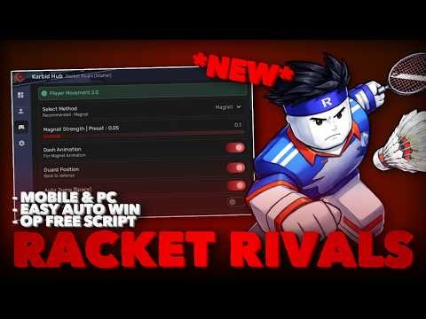 *NEW* Racket Rivals OP Script NO KEY - Auto Farm Wins, Auto Play, Power, INF Spins & More...