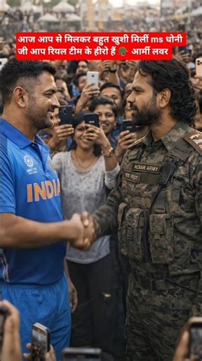 आज Ai ने Ms धोनी जी से हाथ मिलाने का सौभाग्य दिया #Msdhoni #learningmachin #miet #seelearning #dmit