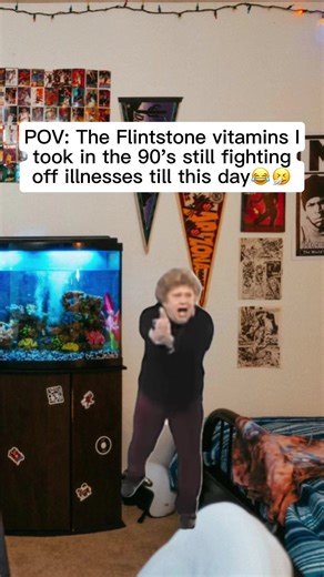 Immune system held together by childhood flintstone vitamins😂😂💪🦴 🎧Qwhyet - POP IT🌼 Out Now on all platforms🎧 #fyp #meme #viral #90s #housemusic