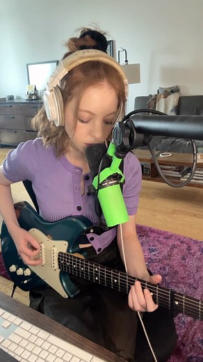 Maddie Rice 🎸 on Instagram: "“Lay Low” has been out for 1 month🌛Thanks a lot for the listens and shares, more new tunes coming soooon. 🎸this guitar is by @fscguitars"