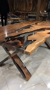 ✨ *Clear Epoxy Walnut Table – A Masterpiece of Nature & Craftsmanship* ✨ Transform your space with this *stunning handcrafted table* , featuring *clear epoxy* that enhances the natural beauty of premium *walnut wood* . A timeless design, perfect for modern and rustic interiors alike! 📏 *Dimensions:* 220 cm x 110 cm (86.6" x 43.3") 🚀 *Ready to Ship:* No waiting—this exclusive piece is *available for immediate delivery* ! 🛠 *Custom Orders:* Want a similar design in different dimensions? We can 