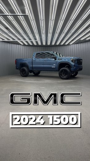 Downpour Metallic 2024 GMC Sierra Elevation with 22x12 Fuel Rebar Wheels, 6 Inch Suspension Lift, and 35-inch tires #KrietzCustoms #GMC #Fuel #FuelOffroad #RoughCountry #FuryTires #Getlifted #TruckGoals #Delivery | Krietz Auto