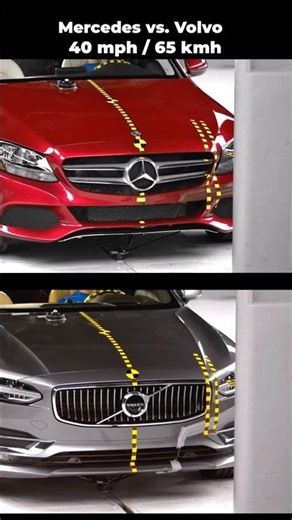 Mercedes vs Volvo - Brutal 40mph Crash Test!
