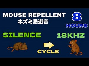 ネズミ忌避音（ネズミ撃退音）Mouse Repellent ８時間 【１８ｋＨｚ(６０秒)→無音(３０秒)CYCLE】