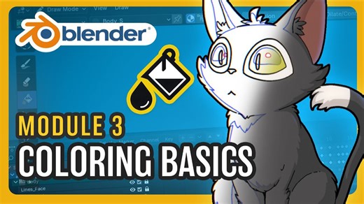 初学者的Blender 2D动画教程第3集 - 关键帧和动画基础