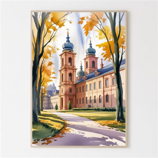 Krakow Watercolor Print Poland Travel Poster Art Lover Gift - Etsy