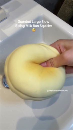 MellowSquish | Very soft texture and sweet milk scented Milk Bun Slow Rising Squishy🥹🥹ASMR #asmr #squishy #homemade #squishyshop #tabasquishy #fidget... | Instagram