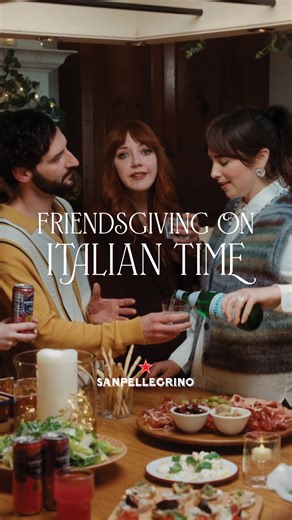 Sanpellegrino US on Instagram: "Diane Morgan explains Friendsgiving on Italian Time, a subject she's been studying for almost 45 minutes now. @missdianemorgan #SanPellegrino #HolidayonItalianTime"