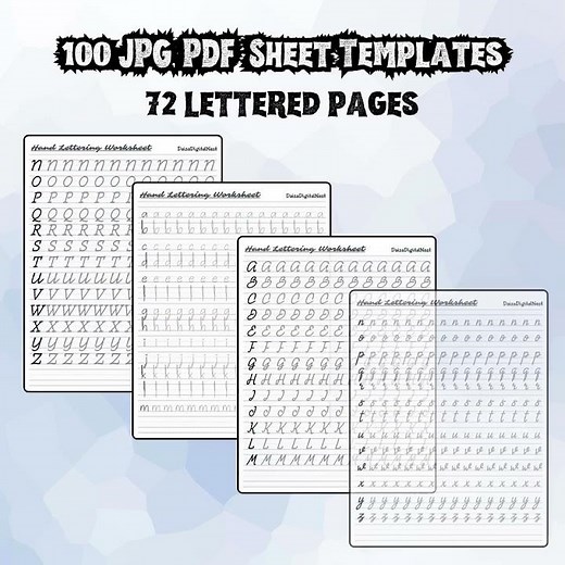 Cursive Writing with Calligraphy – Printable Practice Sheets & Alphabet Guides