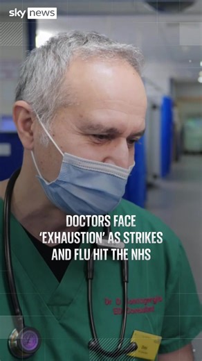 Sky's health correspondent Ashish Joshi visited the Royal Berkshire Hospital to speak to doctors about the pressures facing the NHS with strikes and flu. Some 30,000 resident doctors voted against the government's offer to resolve the strike, leading to today's walkout. | Sky News
