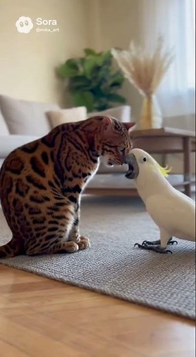 Bengal Cat vs Cockatoo: The Ultimate Yelling Match!