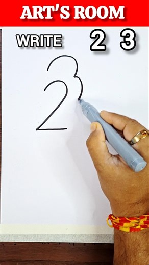 Parrot Drawing Easy Tricks With Number 2 and 3 | Easy Drawing #shorts