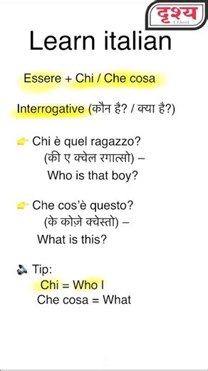 Italian Questions with ESSERE | Chi è? / Che cos’è? | Hindi Explanation