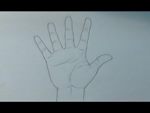 Aprende a dibujar una mano abierta - How to draw an open hand