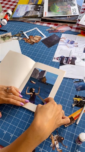 Às vezes tudo que a gente precisa é de um tempinho pra criar com as próprias mãos ✨✂️ #collageart