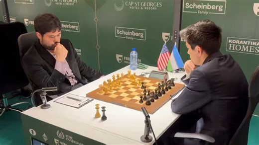 Chess grandmaster Hikaru Nakamura spends over an hour on one move and still loses