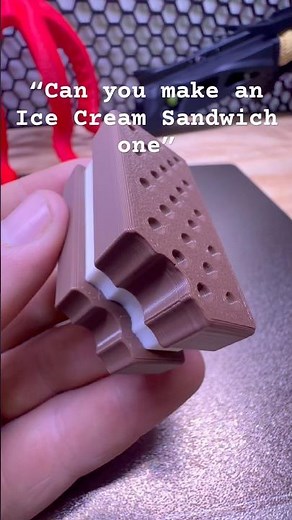 3D Printed Ice Cream Sandwich Clicker #3dprinting #bambulab #3d #fidget