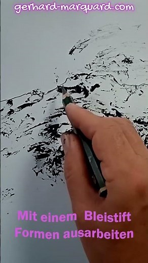 Berge zeichnen mit Bleistift für Anfänger