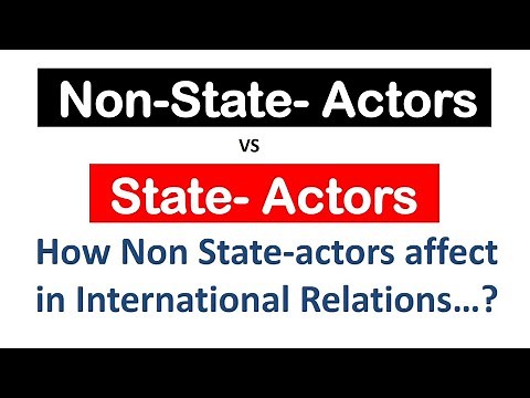 The Non-State-Actors explained /What is state/Role of non state actors in international relations
