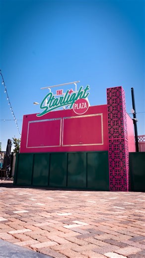 The Starlight Plaza sign is up and shining! Opening is just around the corner. ✨ | The Mob Museum