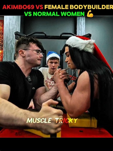 🔥 AKIMBO69 VS Female Bodybuilder vs Normal Woman | Arm Wrestling Showdown💪#strength #armwrestling