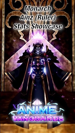 Monarch Ainz (Ruler) Stats Showcase | Roblox |Anime Vanguards #roblox #animevanguards #showcase