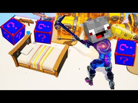 Alphastein vs Fortnite LUCKY BLOCK BEDWARS