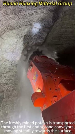 Underground Power: Potash Mining in Action #roadheader,#miningmachinery