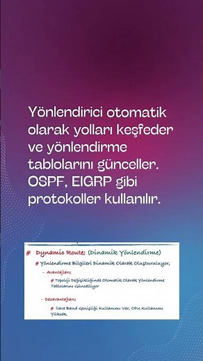 IP Yönlendirme - Static Routing ve Dynamic Routing