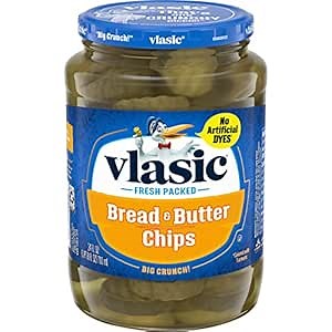 Vlasic Bread and Butter Pickle Chips, Keto Friendly, 24 FL OZ