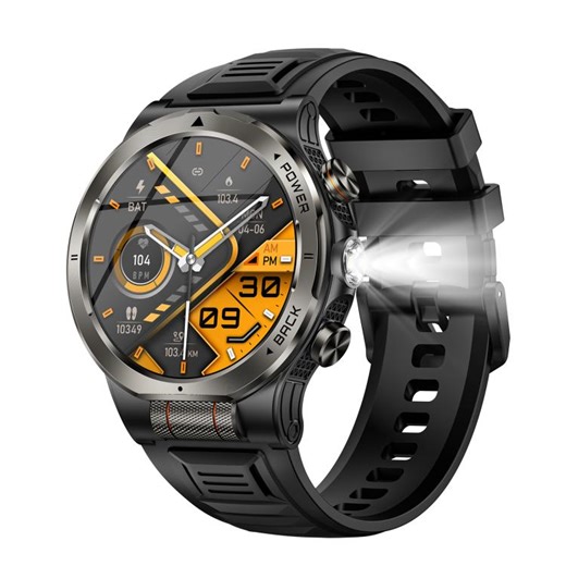 [$20.11] KT91 1.43 inch AMOLED Sports Smart Watch with Flashlight, Support Health Monitoring(Black)