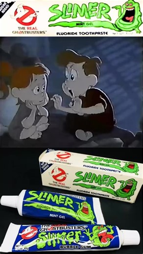 The 80s Slimer Toothpaste You 100% Brushed Your Teeth With (And Probably Ate) Straight out of The Real Ghostbusters era, this legendary Slimer Fluoride Toothpaste and Bubble Gum Gel is peak childhood chaos. The neon green ooze, the Ghostbusters logo, the mint gel that tasted NOTHING like mint… this was the ultimate bathroom flex of the late 80s and early 90s. If your mum ever caught you squeezing half the tube just to see the slime, you’re officially core-memory certified. Pure nostalgia. Pure G