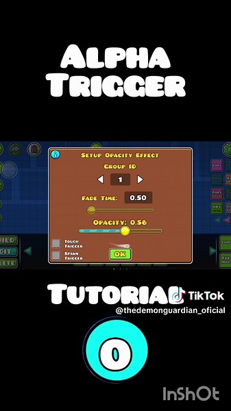 Cómo utilizar el Alfa Trigger en Geometry Dash