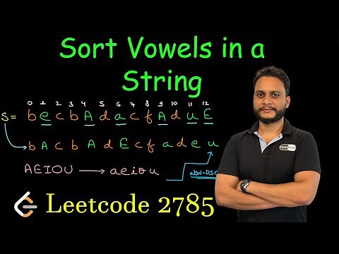 Sort Vowels in a String | Leetcode 2785