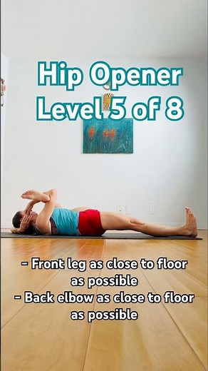 Reclining HIP STRETCHING 🧘‍♀️ Beginner Yoga to Advanced 🧘‍♀️ Level 5 of 8